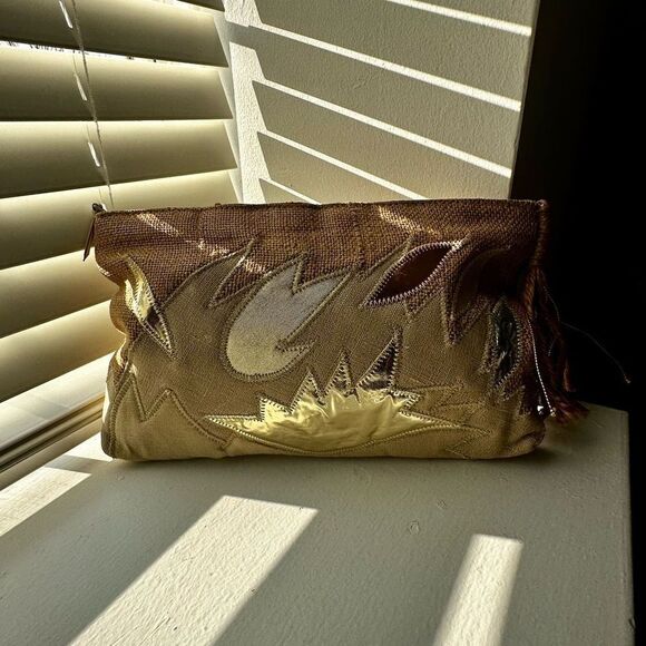 90’s Metallic Overlay Clutch Purse - Picture 2 of 11